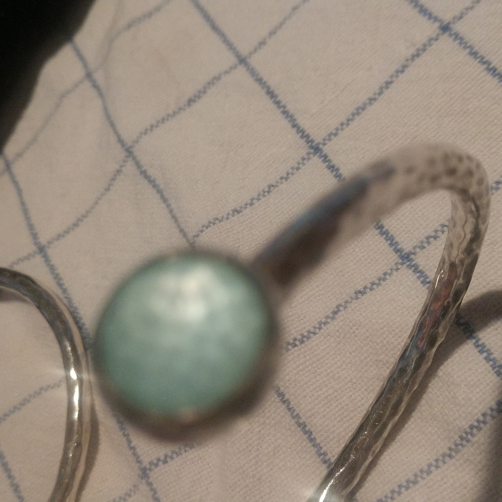 Ippolita Silver Bracelets with greenish blue and peachy Stones - Picture 5 of 15